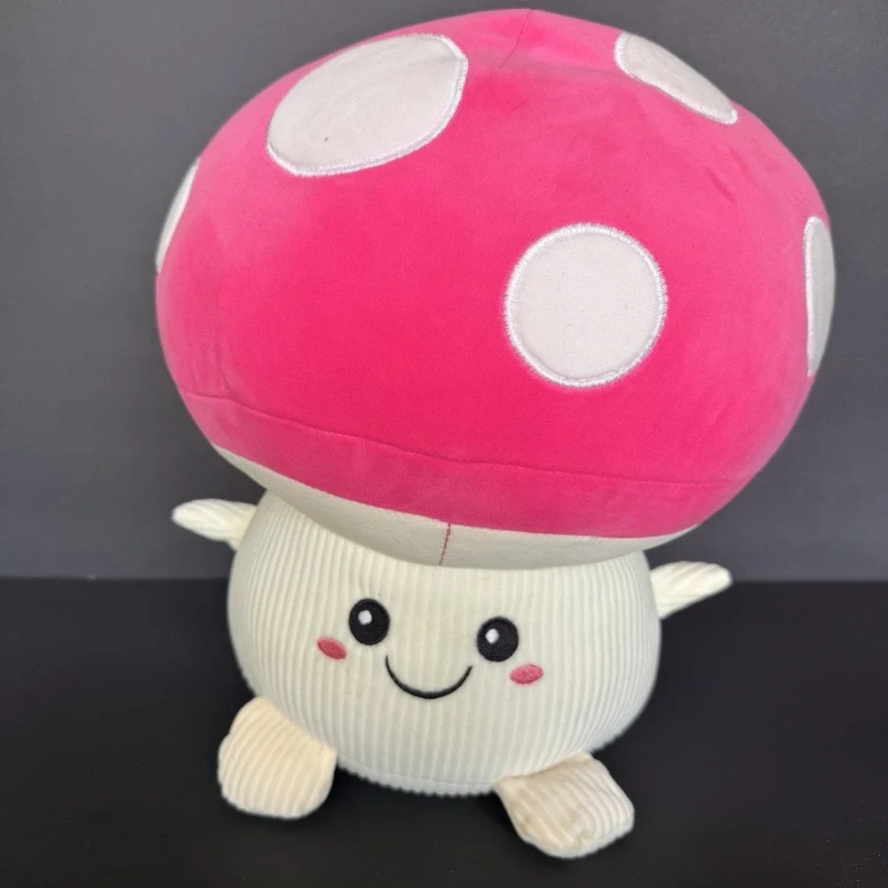 Mushroom/Toad Bright Pink Soft Large Plushy Plush 12'' inch SMOOCHY PALS - RARE